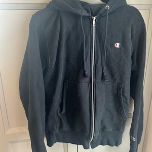 Champion black zip up sweater